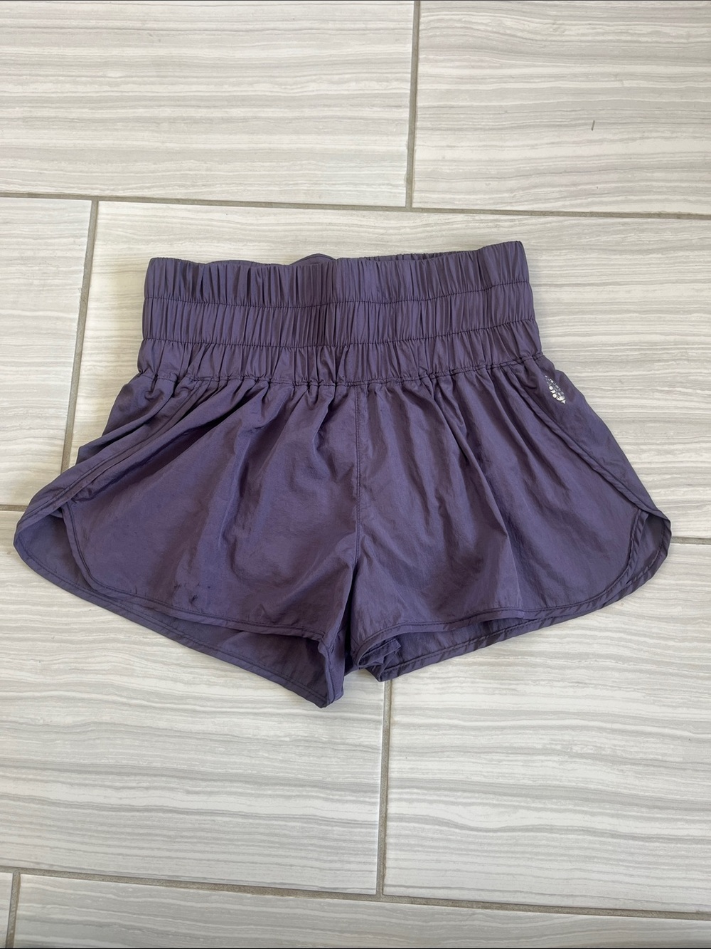 FP Movement by Free People Plum High-Ruched Athletic Shorts